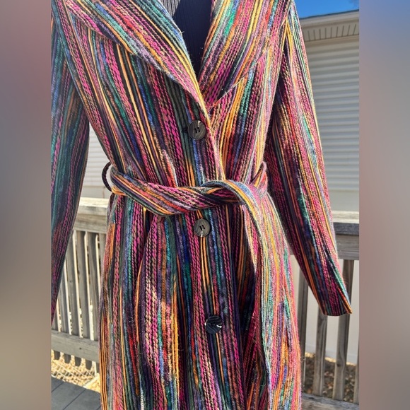 NWOT Kathy Ireland Fashion 360 Vegan Wool Belted Long Coat PERFECT!!​​ - Picture 4 of 11